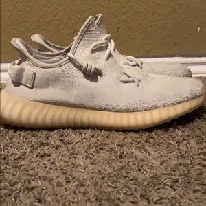 All white yeezys
